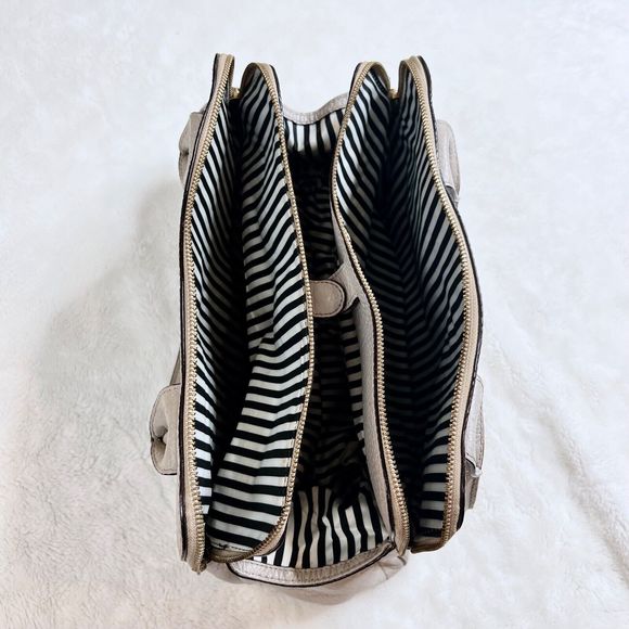 Kate Spade Southport Avenue Lydia Gray Leather Large Satchel Shoulder Bag Purse - Picture 9 of 11